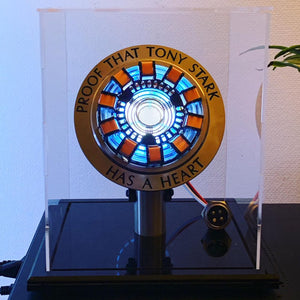 Iron Man Arc Reactor Remote Light Arc MK1 Iron Man DIY Parts Model Assembled Core With Stand (With English manual)