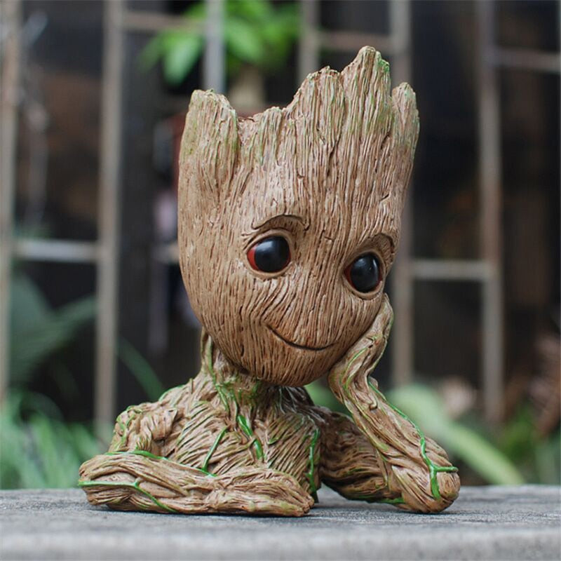The Avengers Action Figures Guardians Galaxy Flower pot Baby Flowers pot Grooting Toy Figures Garden Flower Planter Pot For Kids