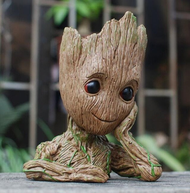 The Avengers Action Figures Guardians Galaxy Flower pot Baby Flowers pot Grooting Toy Figures Garden Flower Planter Pot For Kids