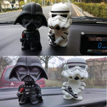 Car Decoration 1PCS Mini Black Darth Vader White Stormtrooper Doll Star Wars Action Figure