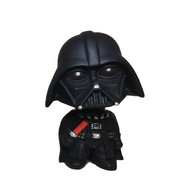 Car Decoration 1PCS Mini Black Darth Vader White Stormtrooper Doll Star Wars Action Figure