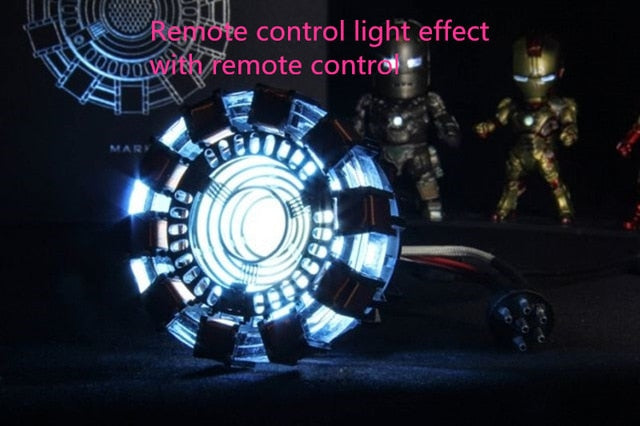 Iron Man Arc Reactor Remote Light Arc MK1 Iron Man DIY Parts Model Assembled With Core Display Stand