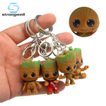 Strongwell Baby Groot Keys Chain Tree Man Model Marvel Guardians Groot