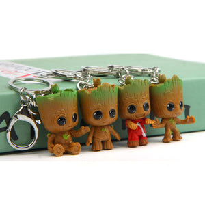 Strongwell Baby Groot Keys Chain Tree Man Model Marvel Guardians Groot