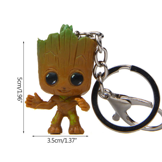 Strongwell Baby Groot Keys Chain Tree Man Model Marvel Guardians Groot