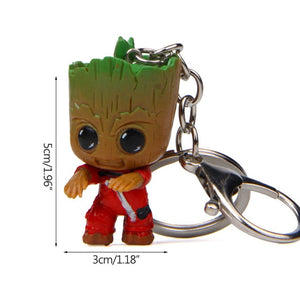 Strongwell Baby Groot Keys Chain Tree Man Model Marvel Guardians Groot