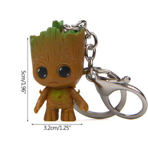 Strongwell Baby Groot Keys Chain Tree Man Model Marvel Guardians Groot