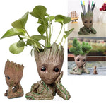 The Avengers Action Figures Guardians Galaxy Flower pot Baby Flowers pot Grooting Toy Figures Garden Flower Planter Pot For Kids