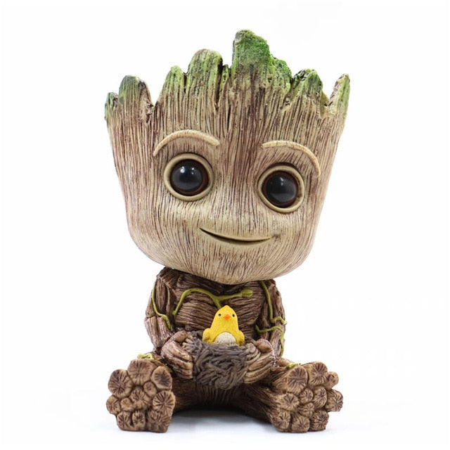 The Avengers Action Figures Guardians Galaxy Flower pot Baby Flowers pot Grooting Toy Figures Garden Flower Planter Pot For Kids
